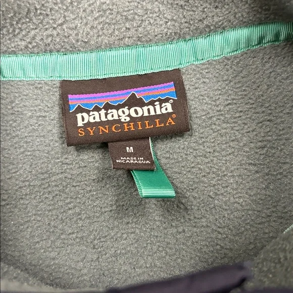 Patagonia Synchilla Fleece Color Blocked Pullover Jacket - Picture 3 of 3